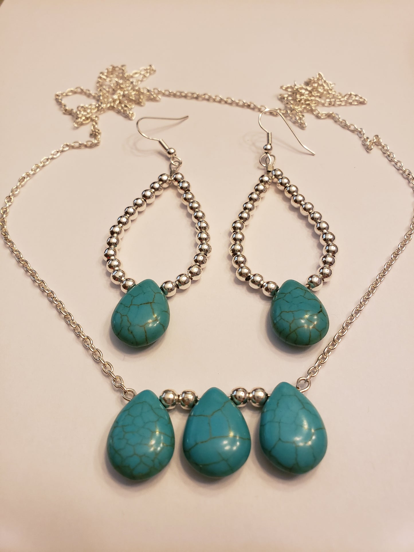 1014NE Teardrop Turquoise Set