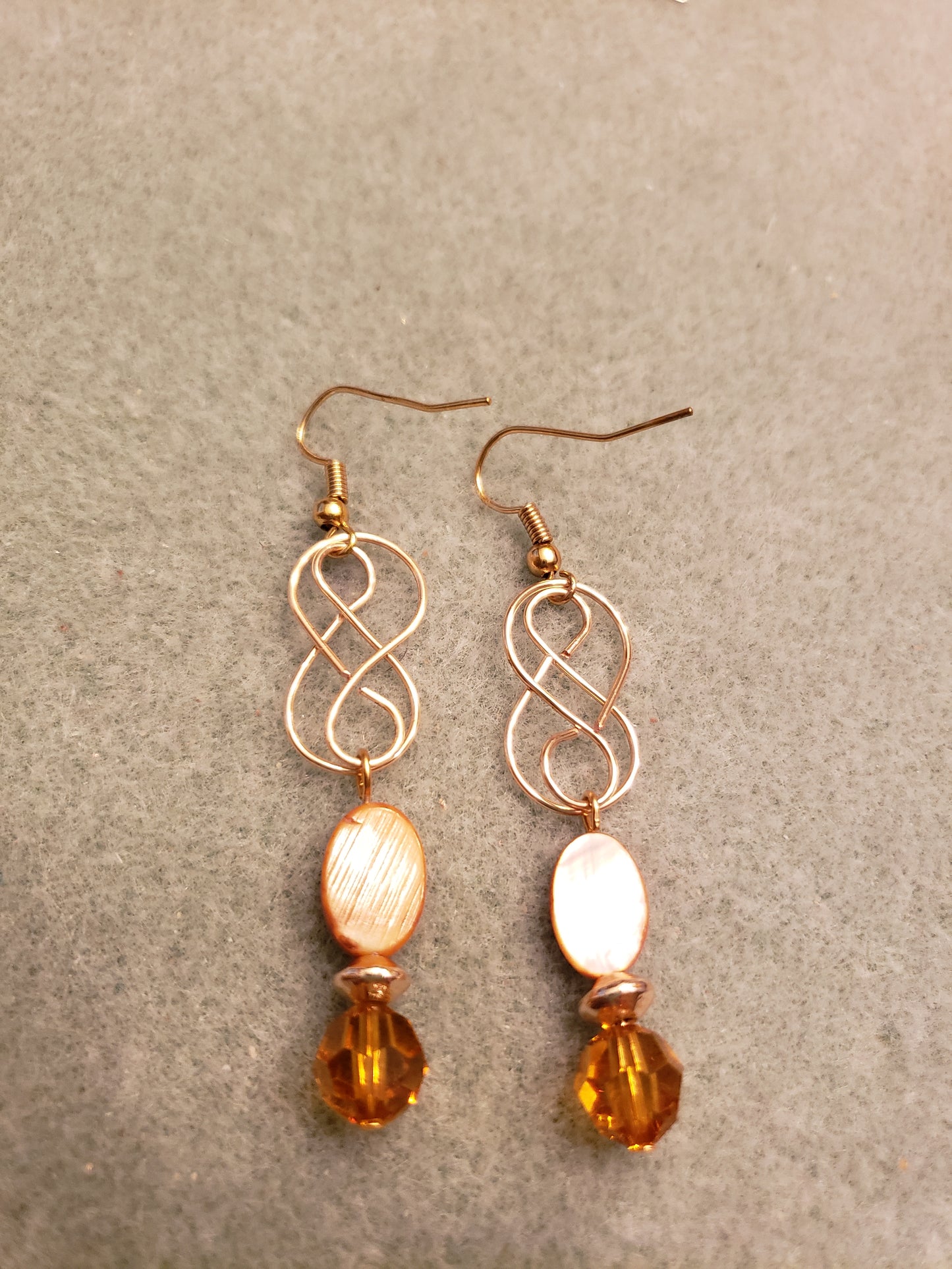 130E Golden Dangle Earrings