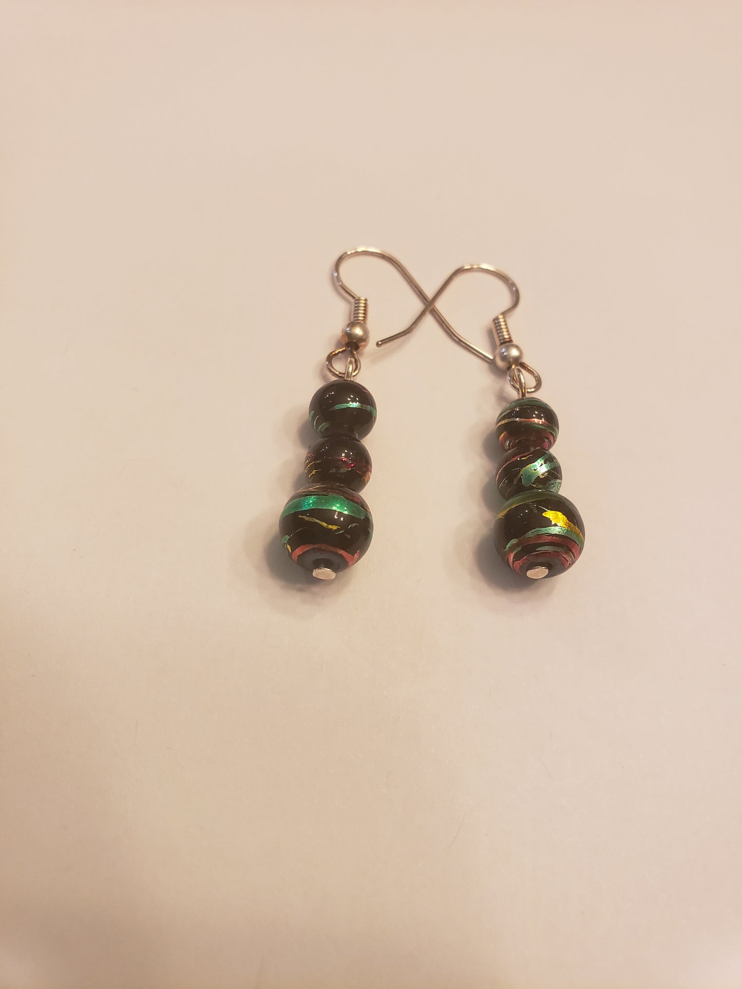 33E Triple Black Confetti Earrings