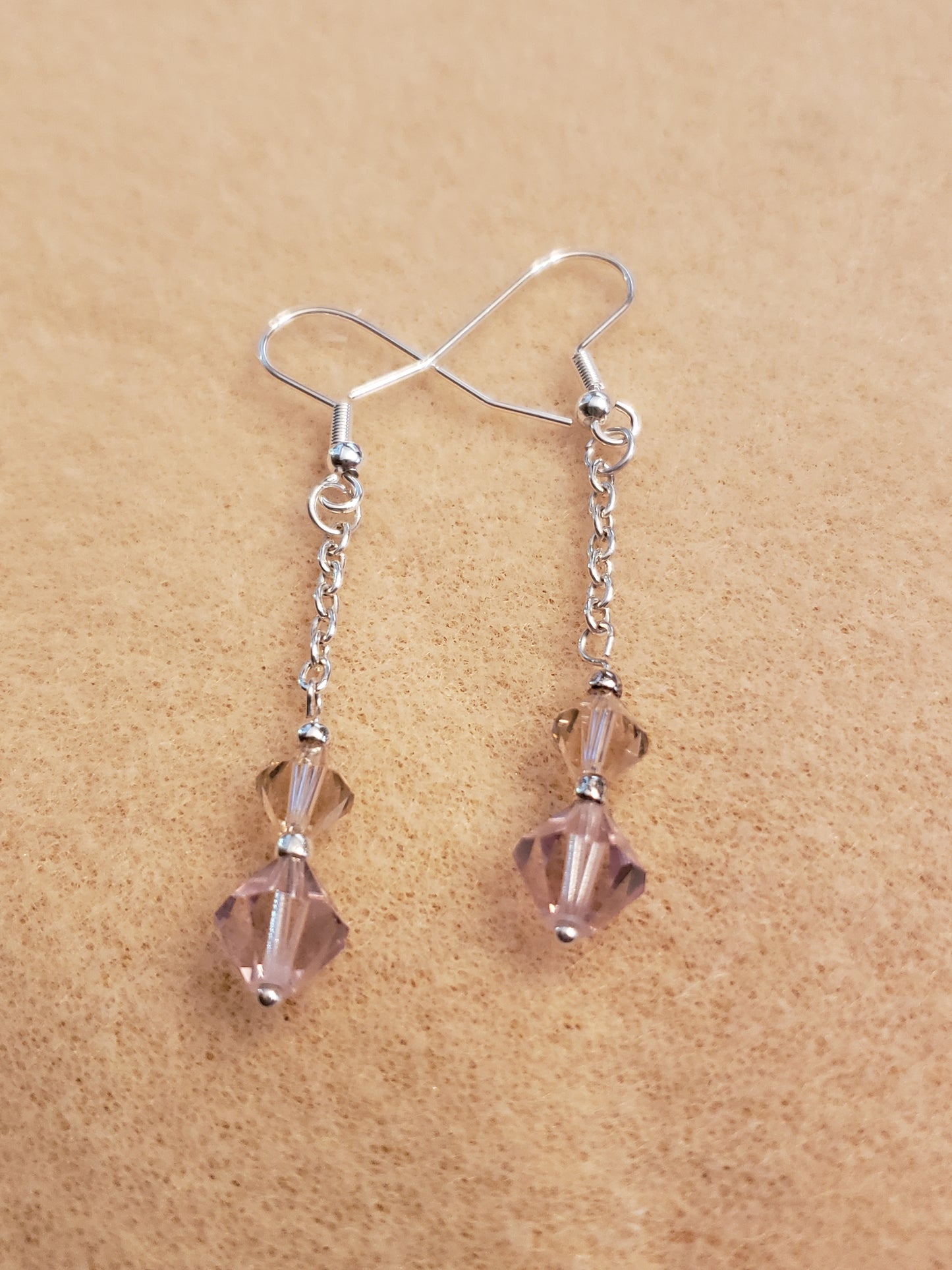 117E Chain and Crystal Earrings