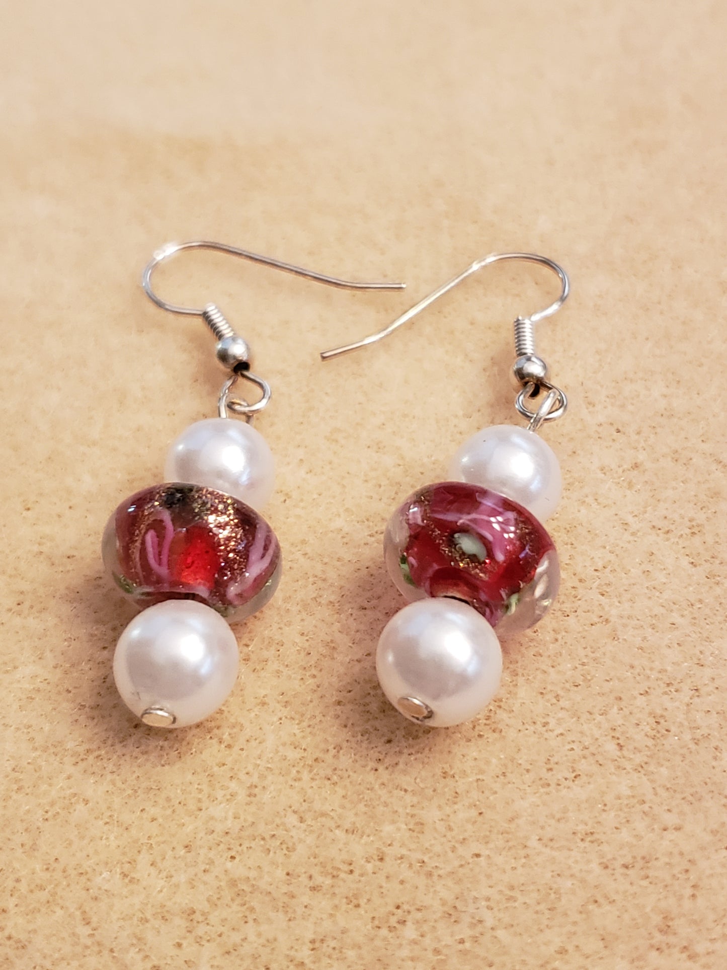 14E Rose Pearl Earrings