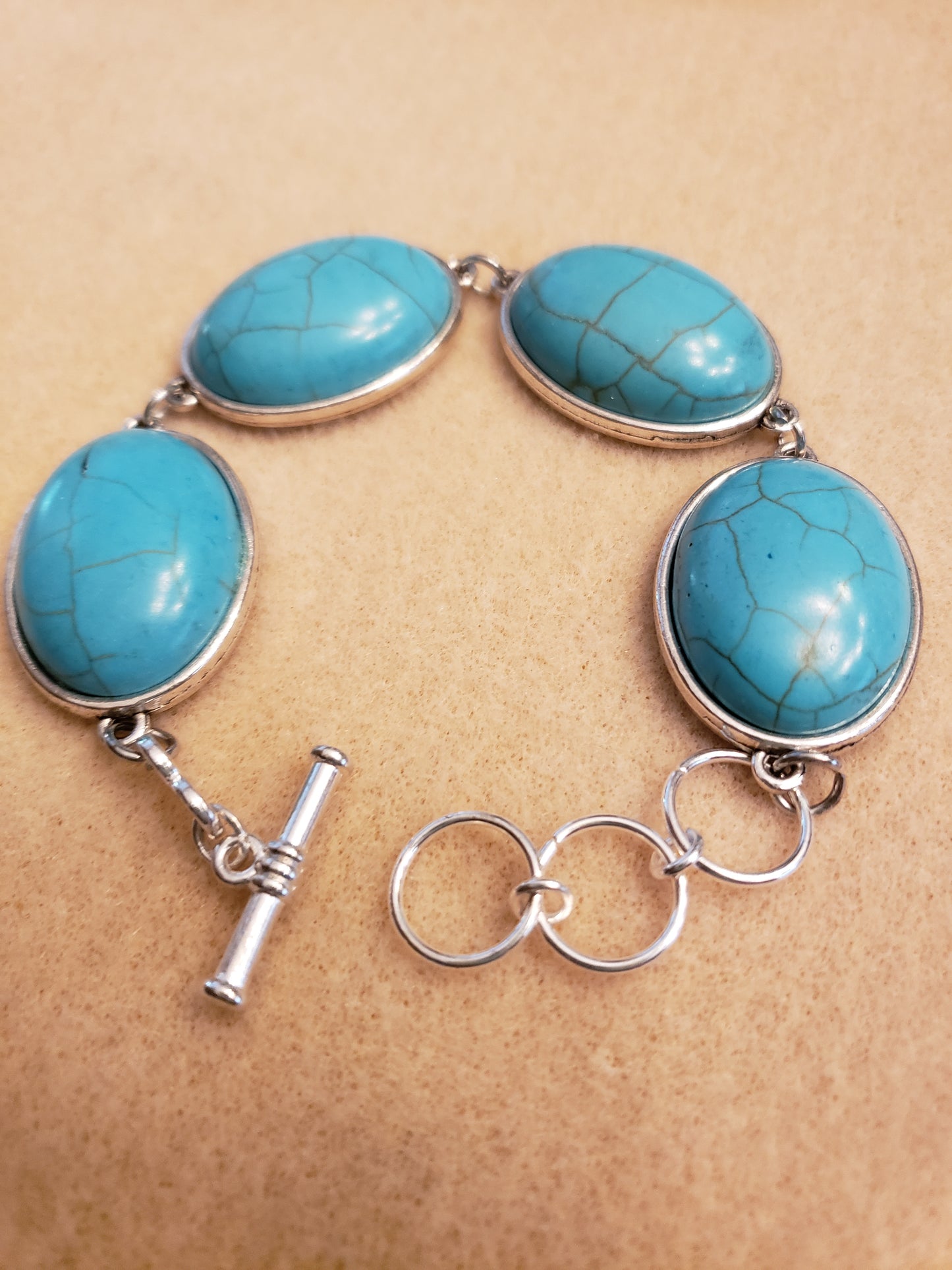 504B Turquoise Link Bracelet