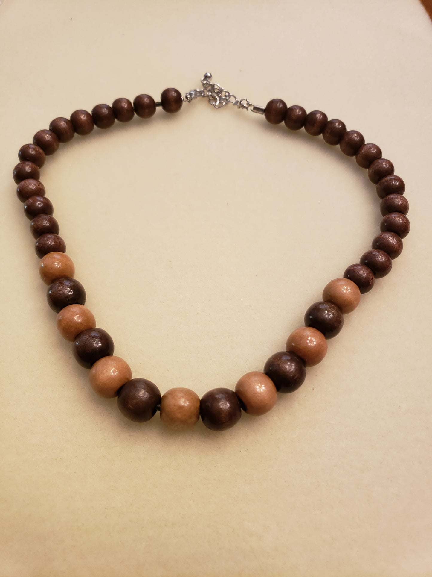 104N Two-toned Wooden Necklace