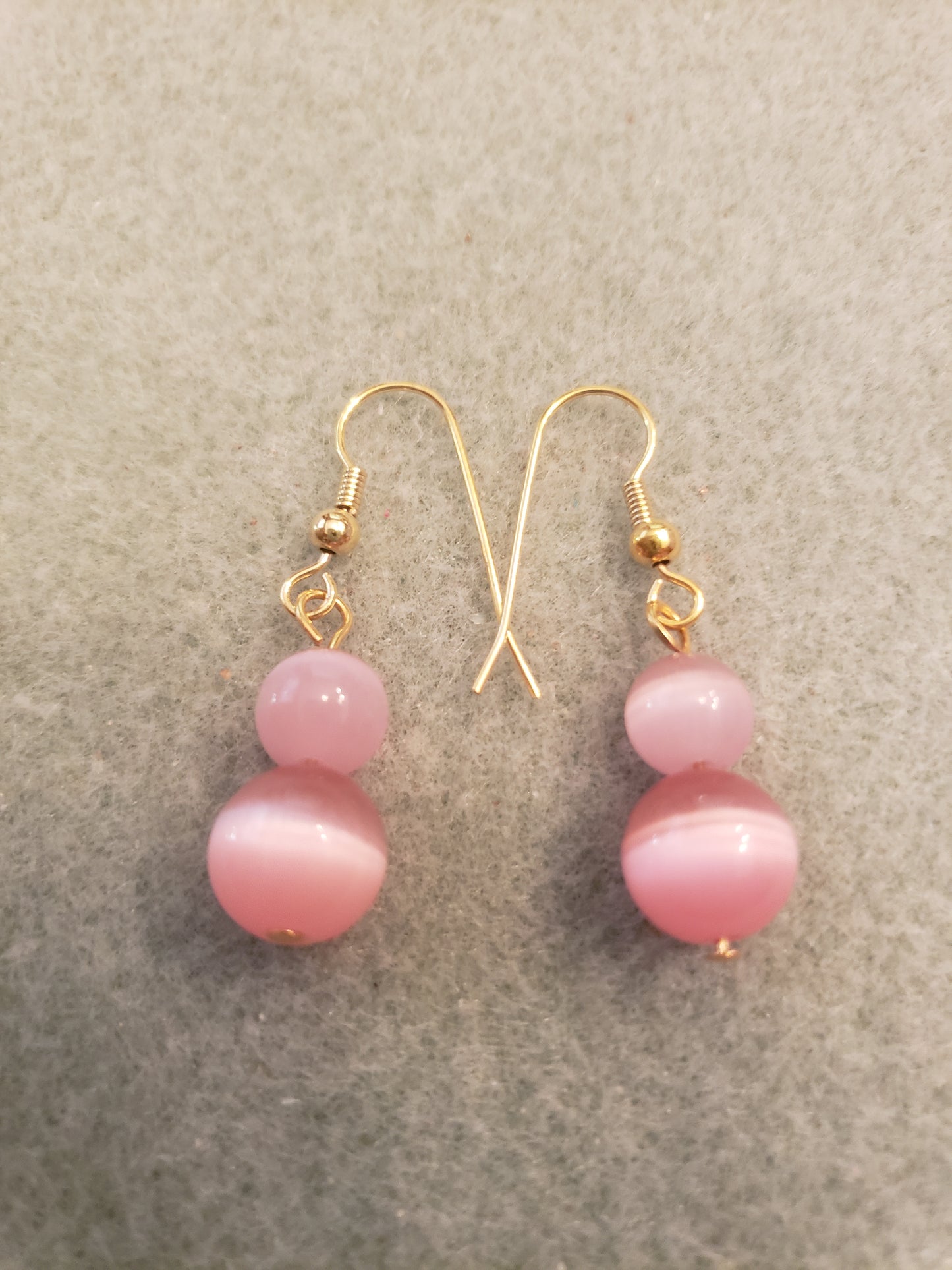 112E Pink Two-Toned Earrings