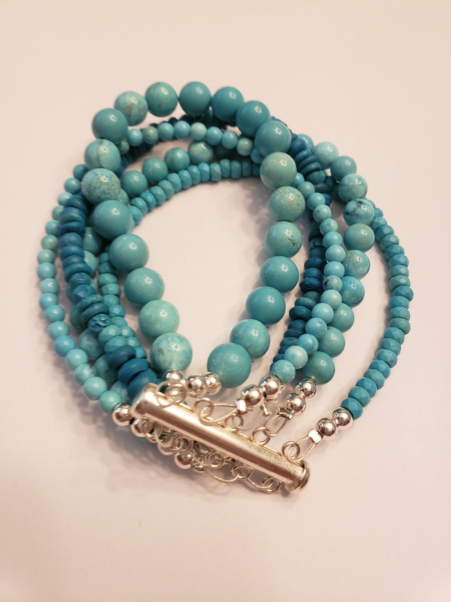 546B Five Strand Turquoise Bracelet