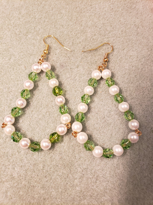 75E Triangular Crystal Earrings