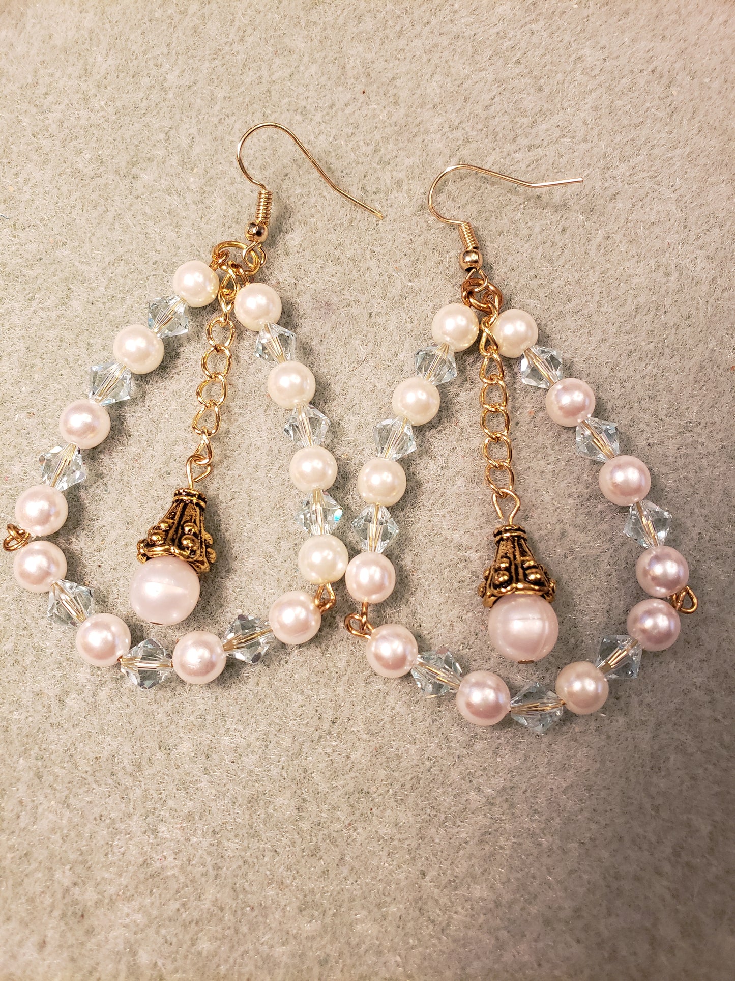 75E Triangular Crystal Earrings