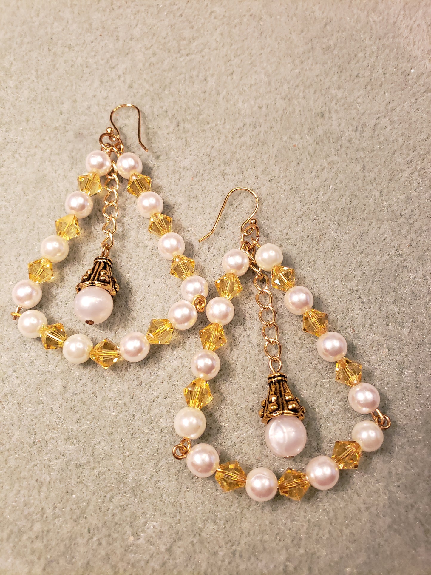 75E Triangular Crystal Earrings