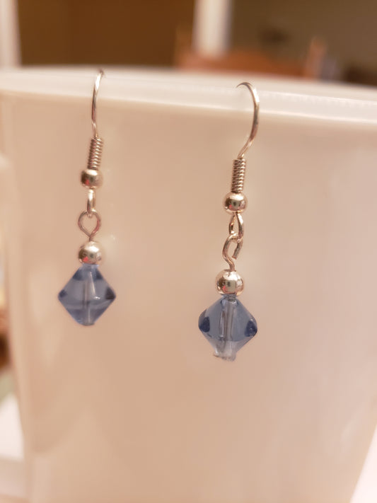 47E Blue Crystal Earrings