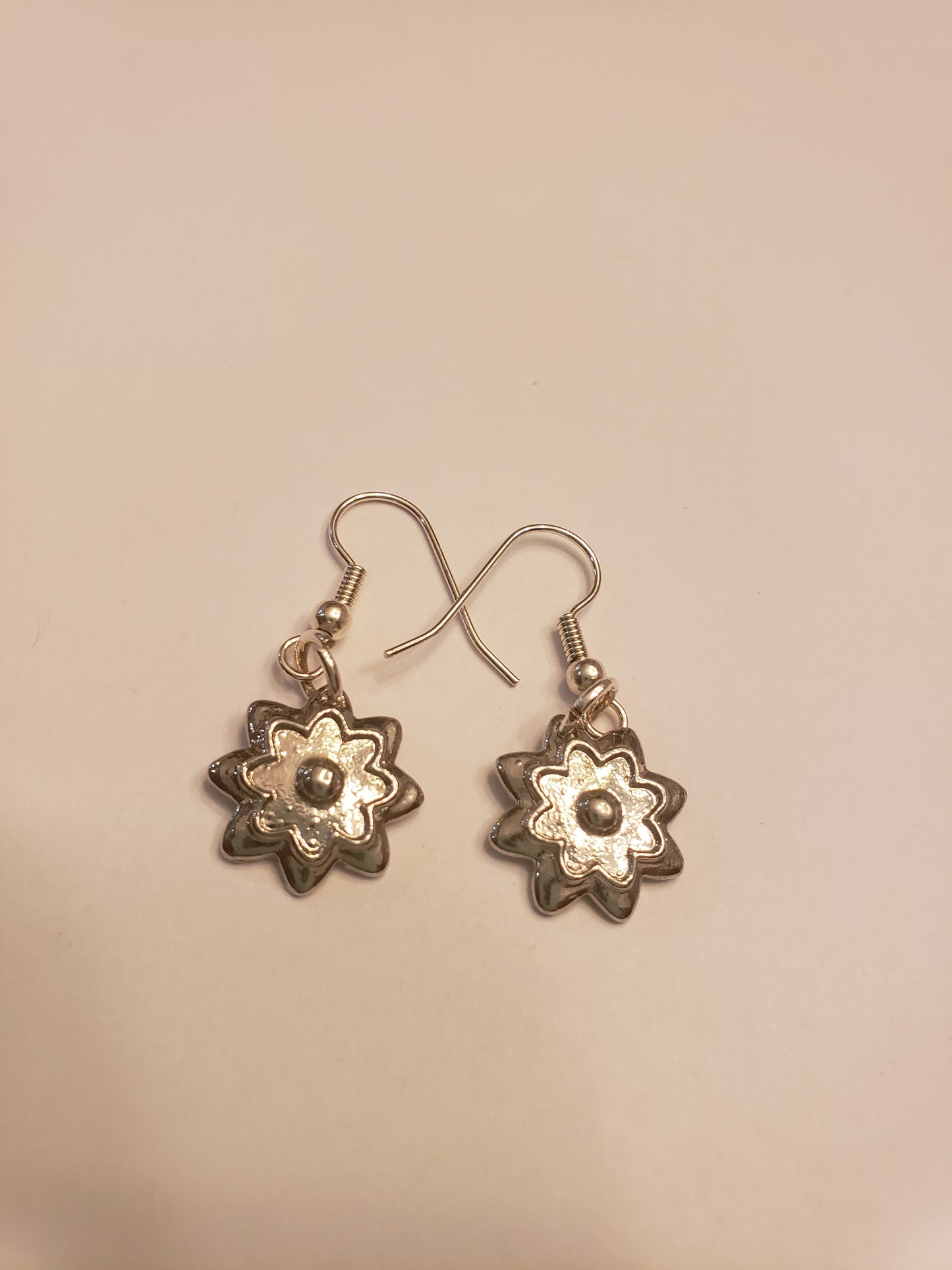 48E Silver Flower Earrings