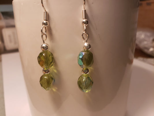 35E Moss Green Duo Earrings