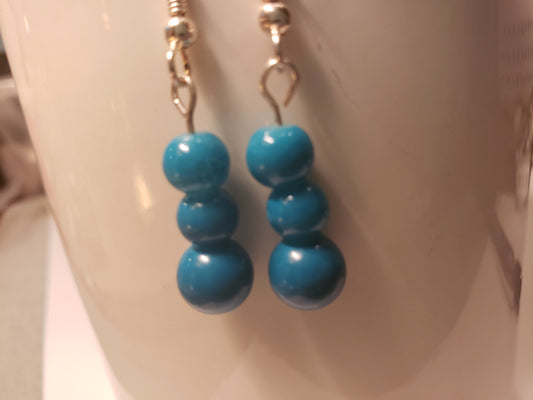 113E Turquoise Trio Earrings