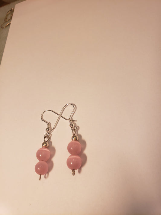 80E Double Two-toned Pink Earrings