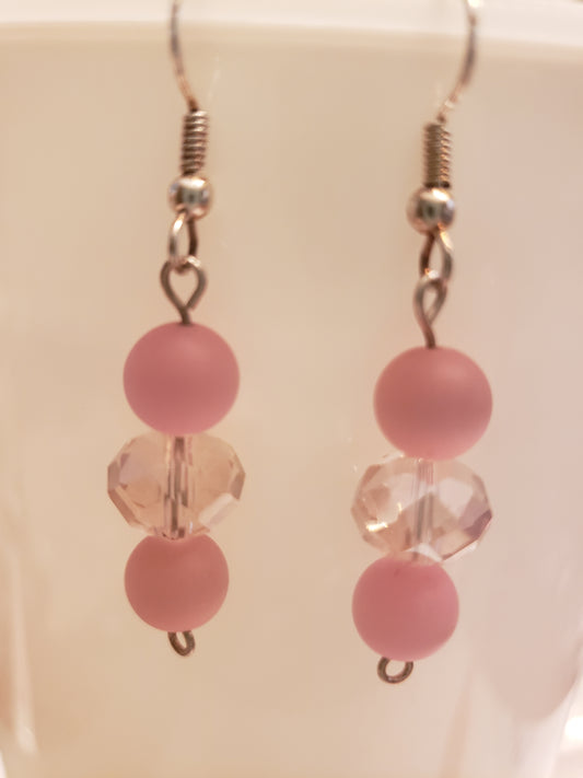 2E Tripple Pink Earrings