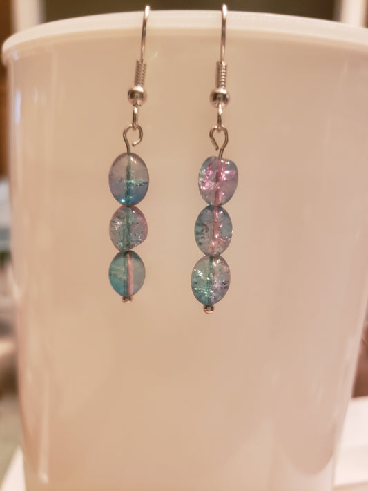 82E Pink and Blue Earrings