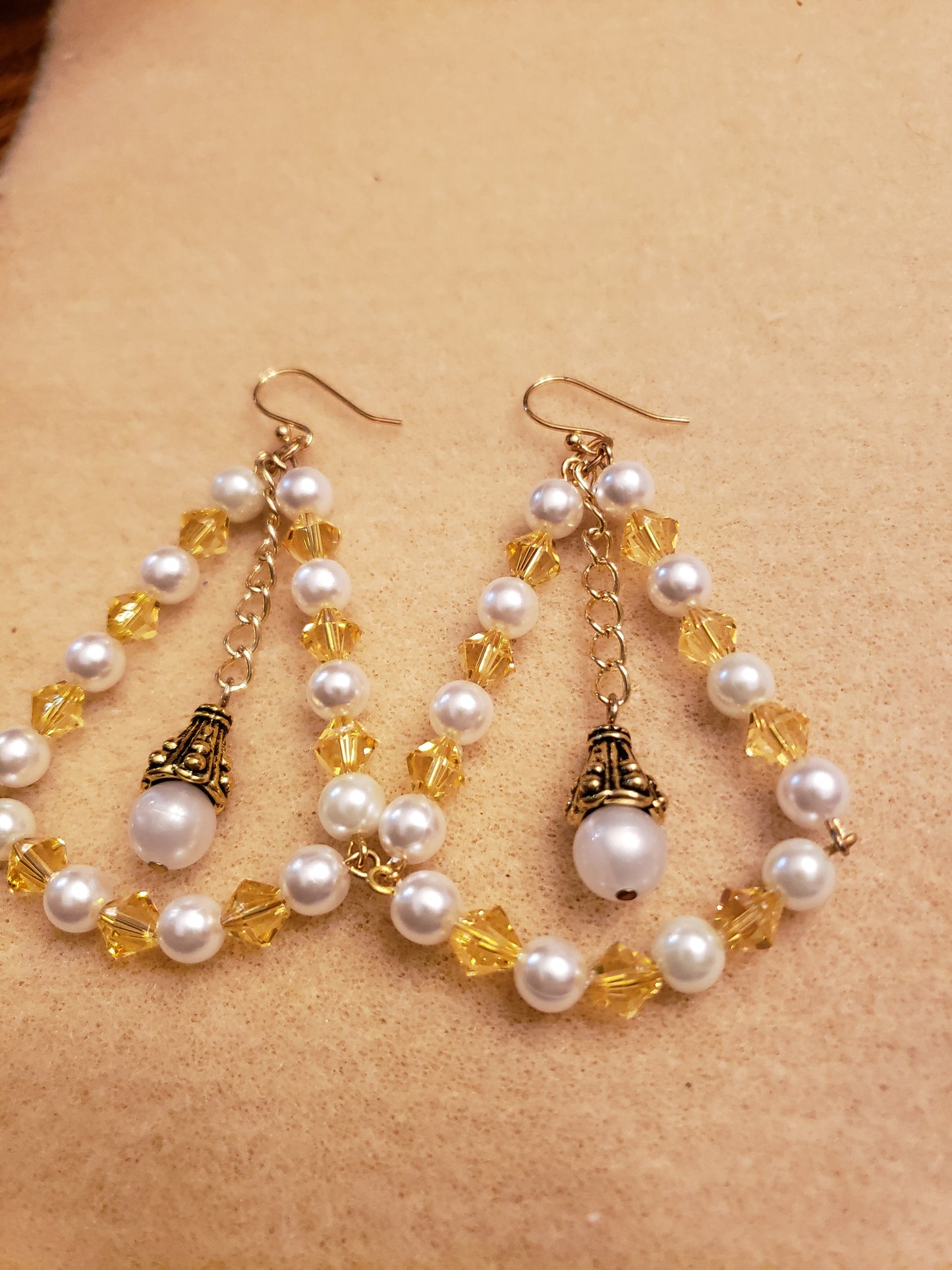 75E Triangular Crystal Earrings