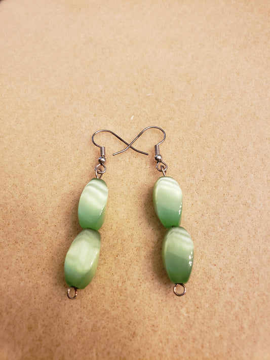 84E Duo Green Earrings