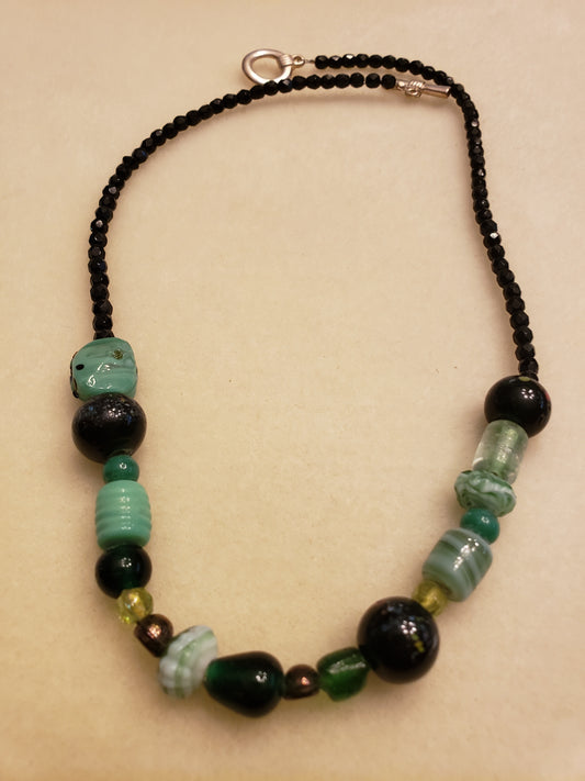139N Vintage Green Necklace