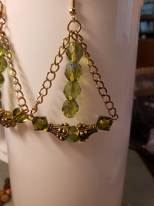 64E Green Pendelium Earrings