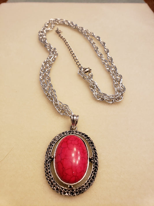 204N Red Pendant Necklace