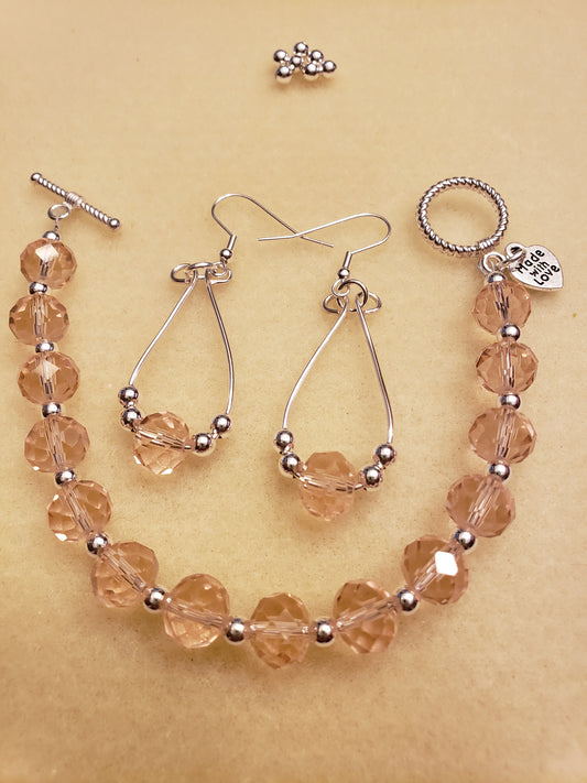 563BE Faceted Pink Set