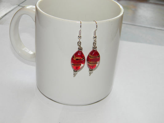 27E Candi Beads with Silver Accent Earrings