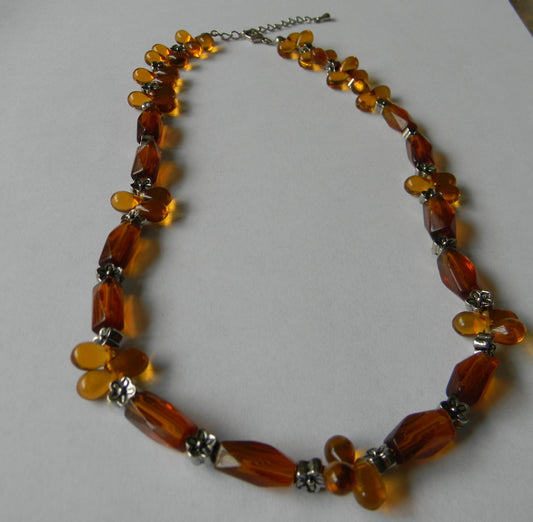 #6000N Amber Beaded Necklace