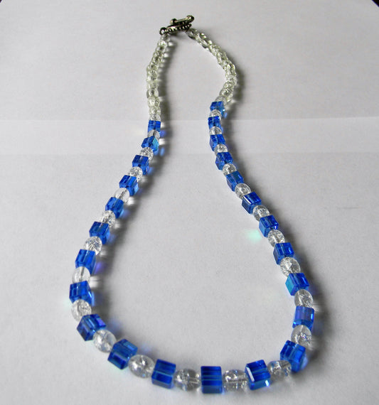 23NE Blue Square Necklace